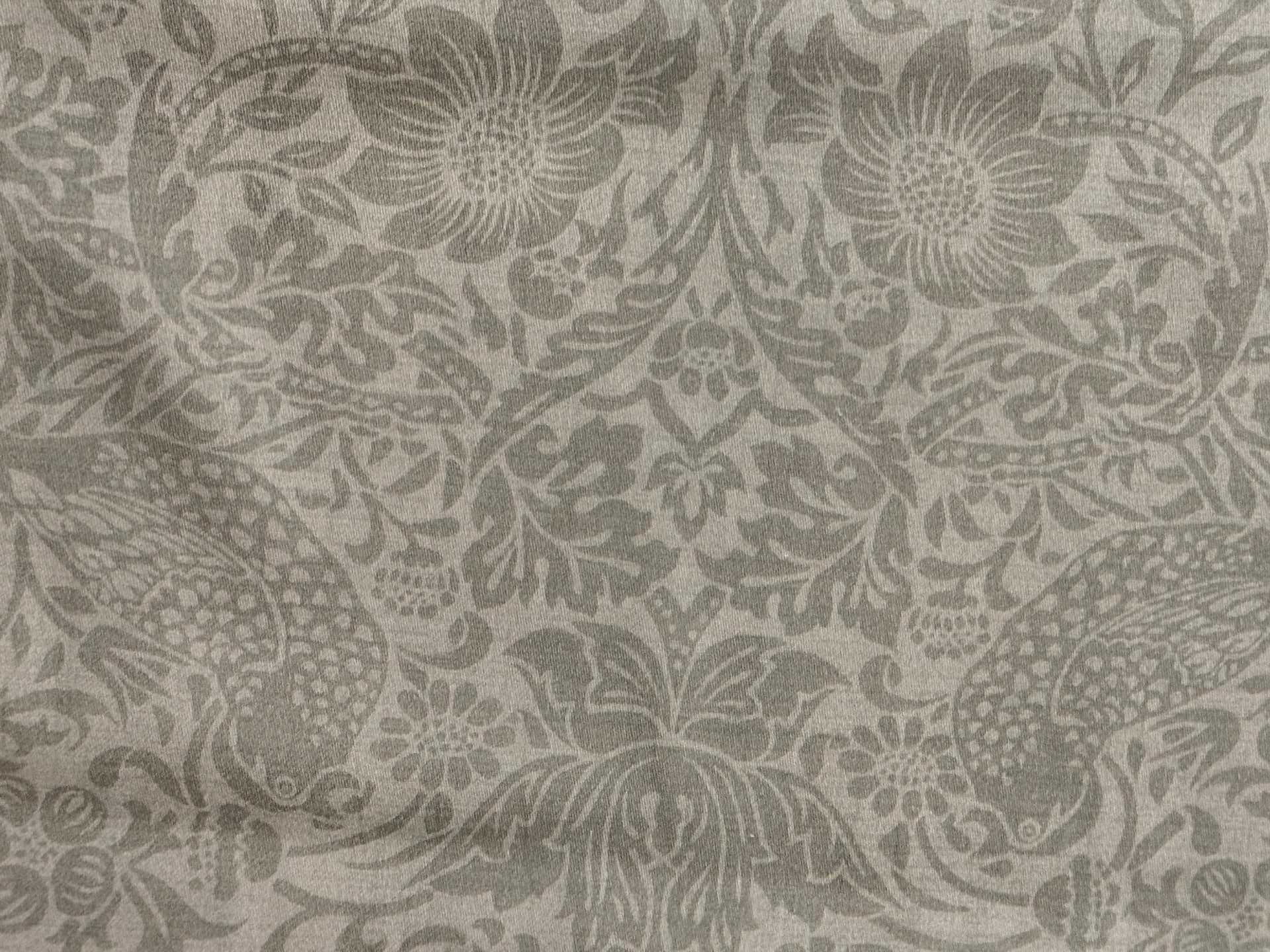 100% Cotton, bird print in grey