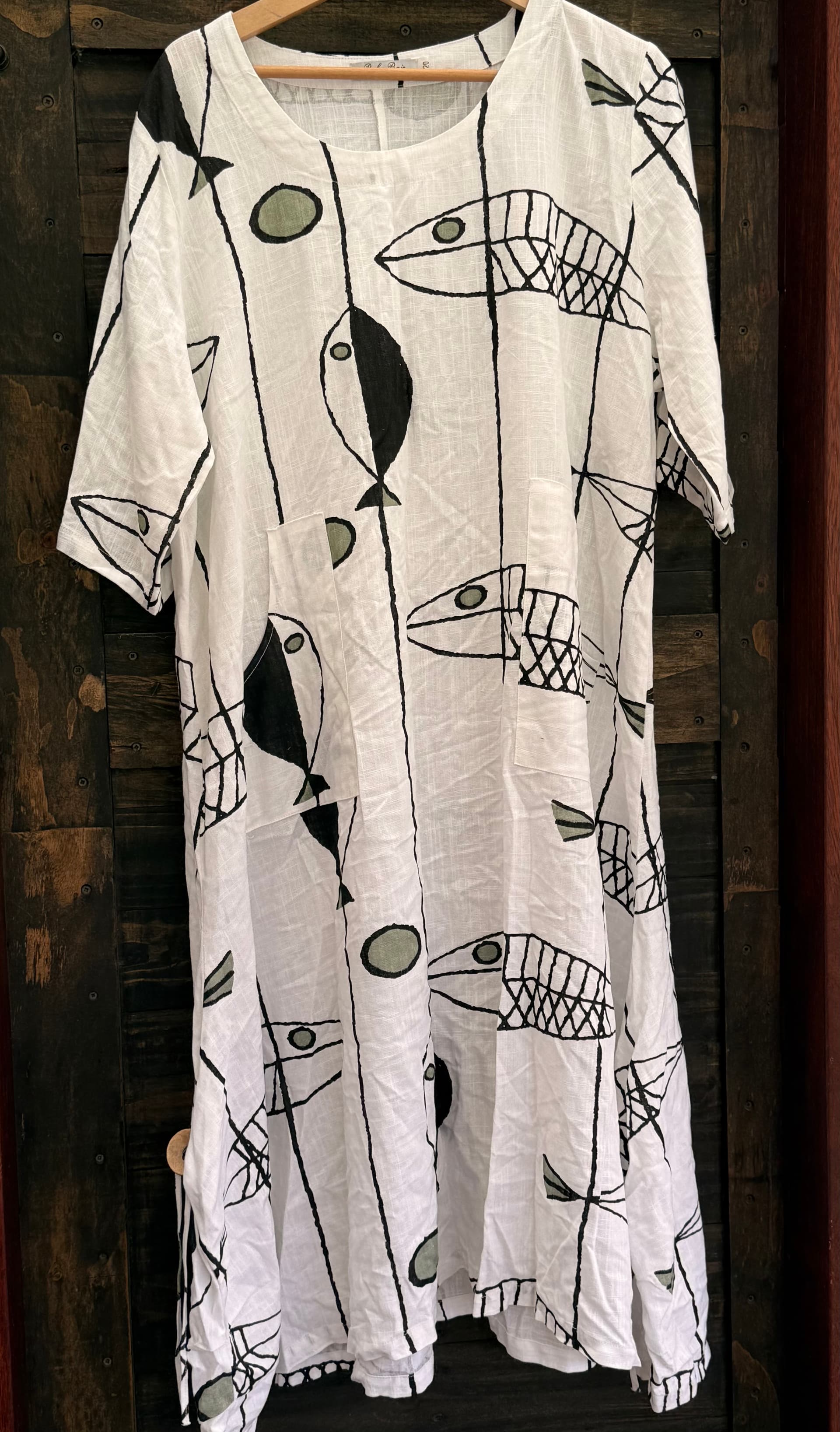 Size 20, Linen/cotton blend dress