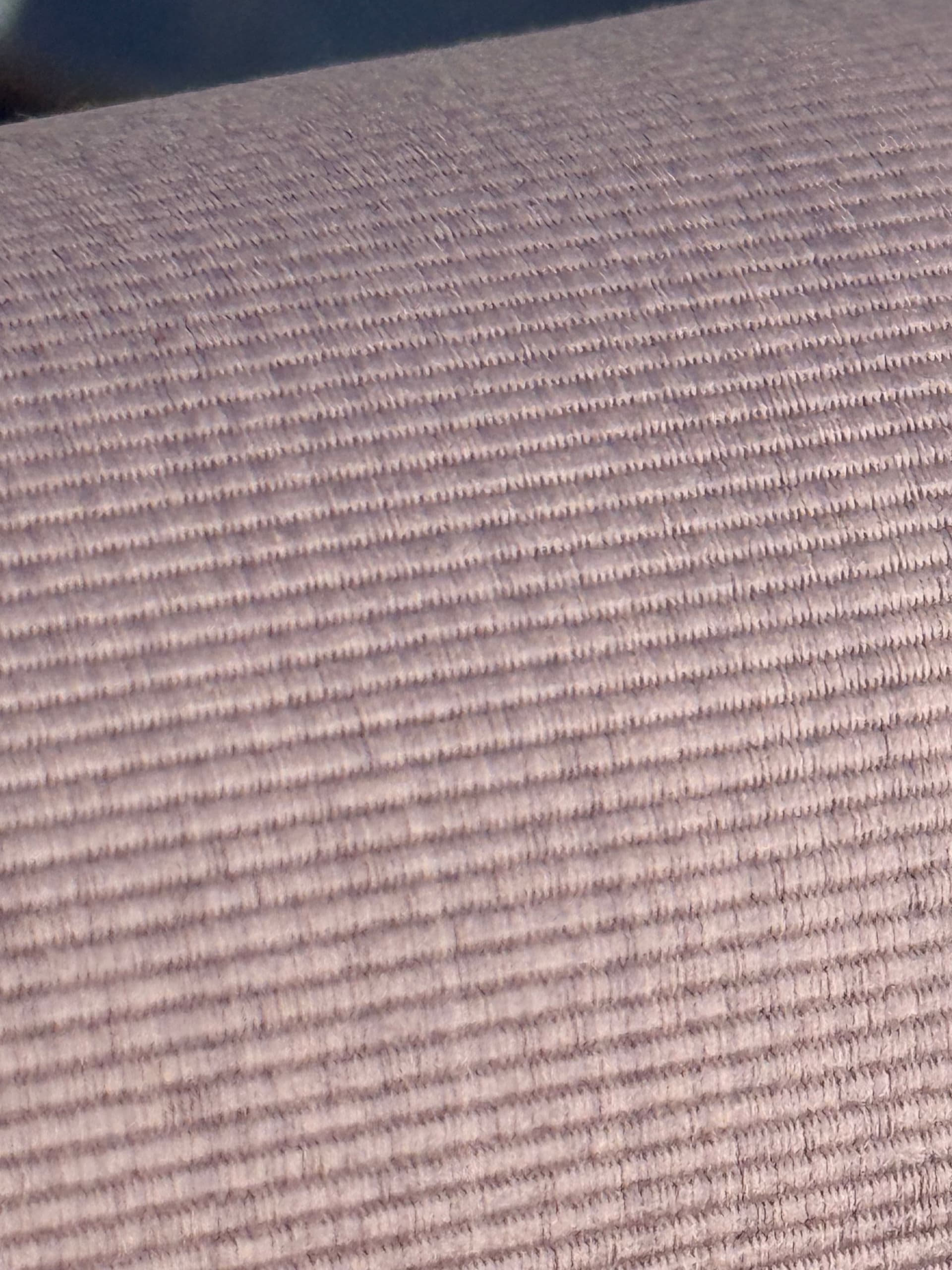 4.5m remnant of dusky, light pink, ribbed (non-stretch) woven fabric. Price per remnant.