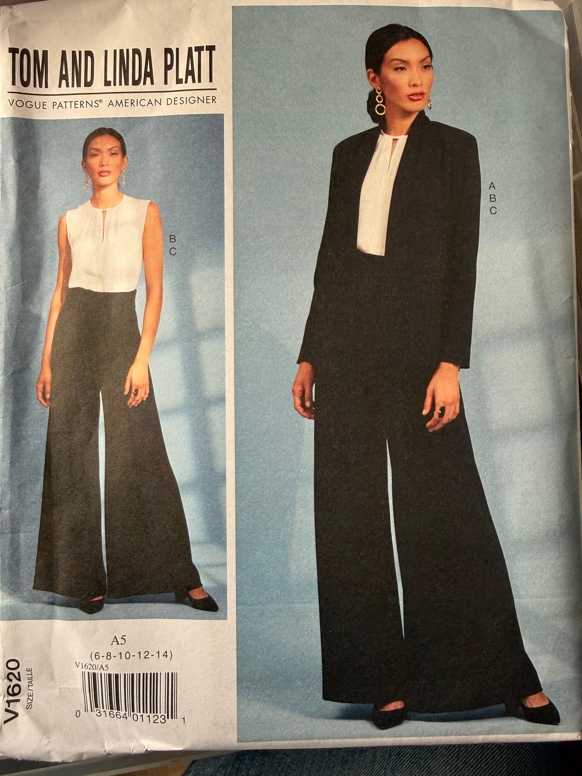 Sewing pattern Vogue 1620, size 6-14