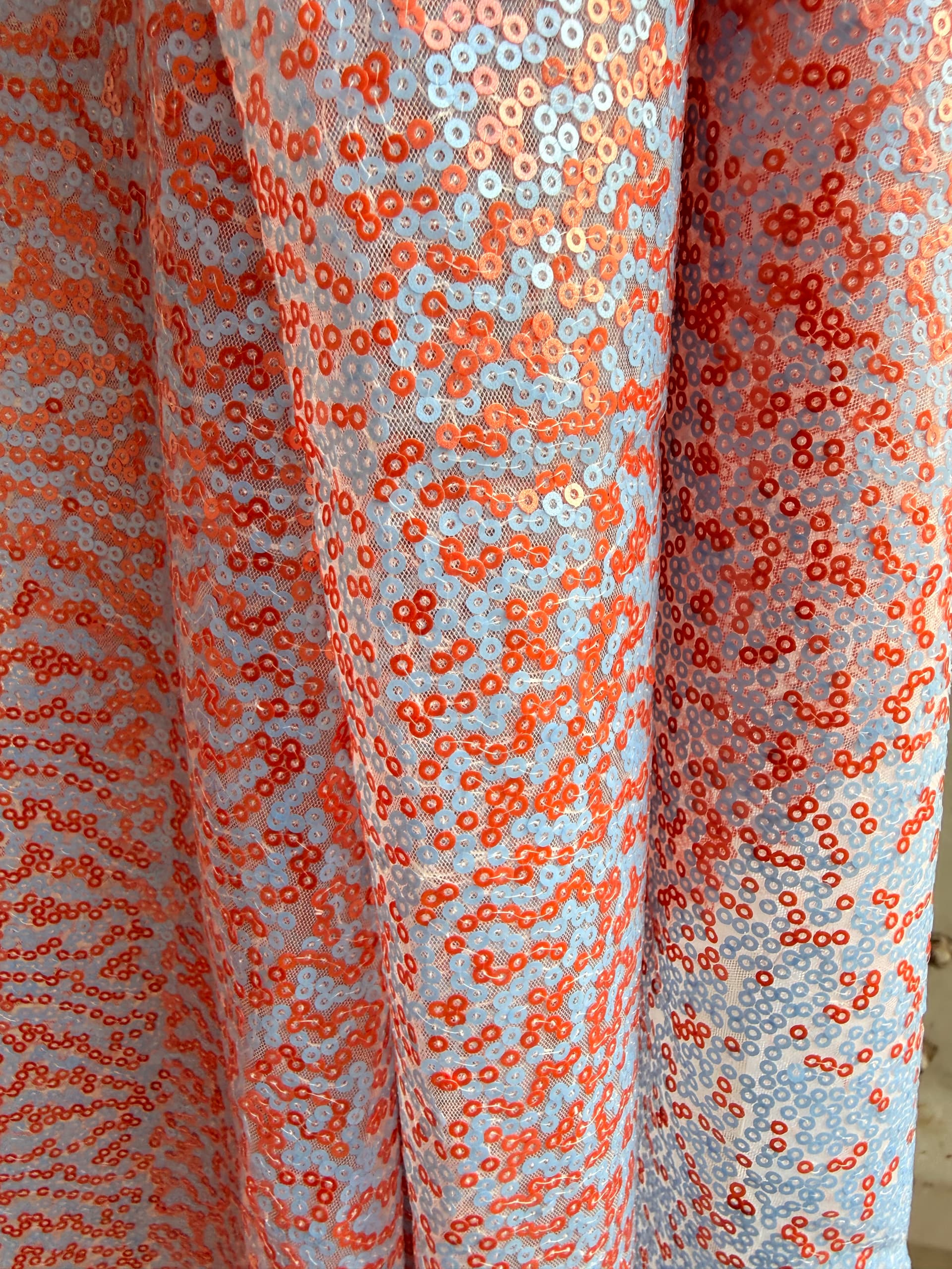 1.4m Remnant fabric with tiny little sequins
