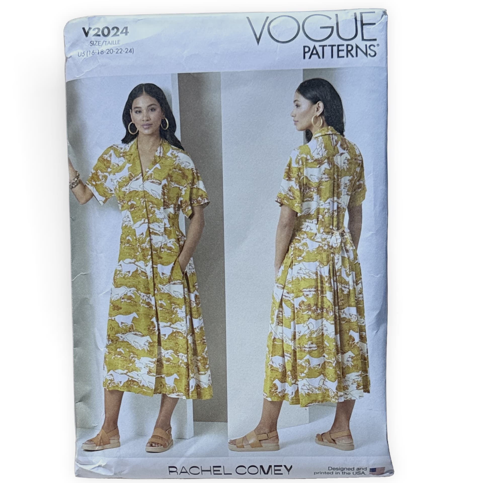 Vogue 2024 sewing pattern, dress, Rachel Comey. Postage included