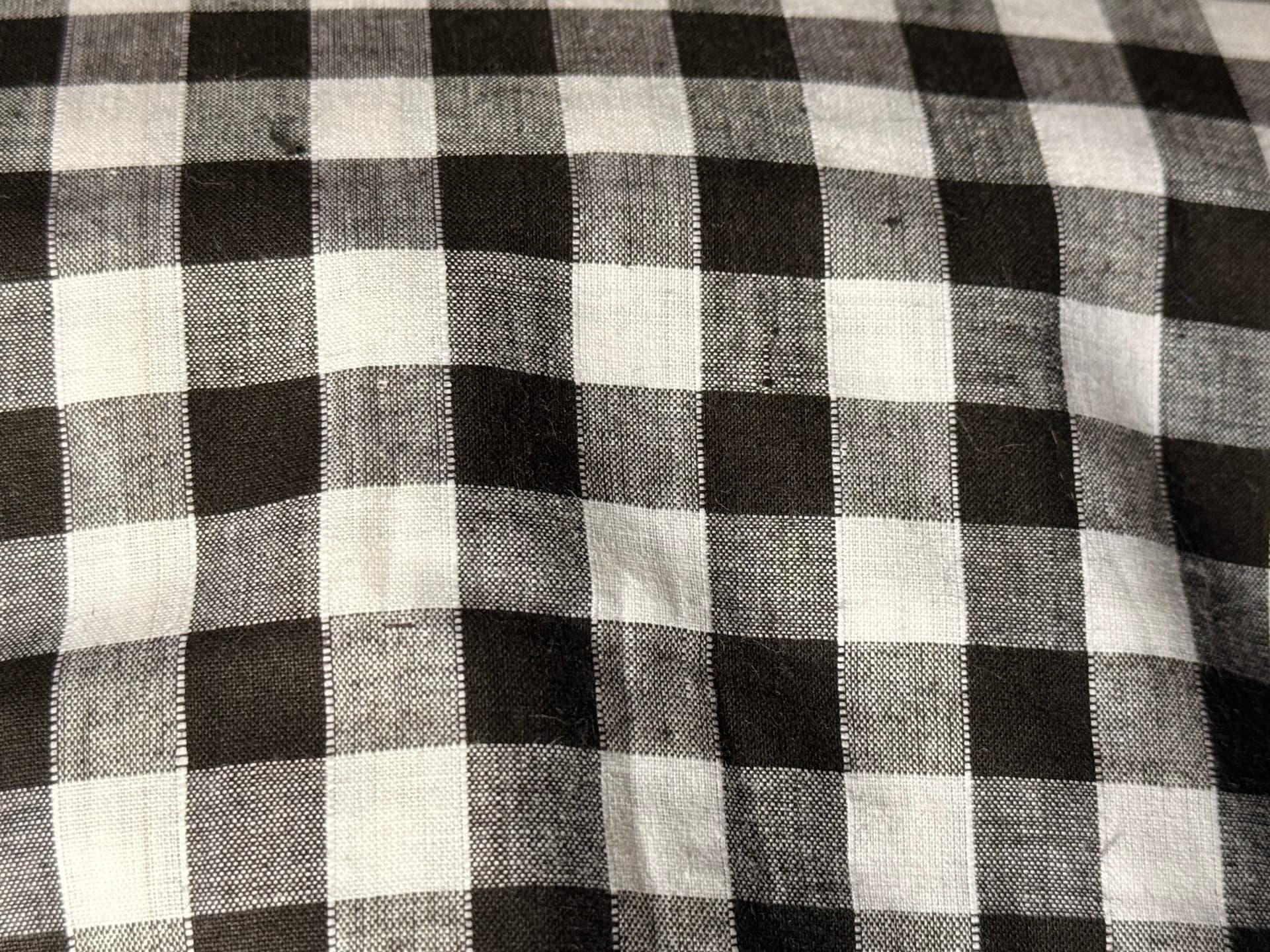 Vintage cotton, woven in Japan, black and white Gingham